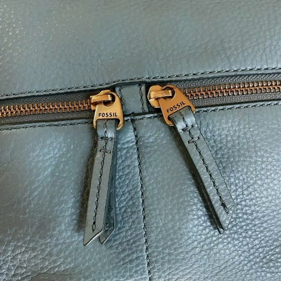 Fossil Tinsley Leather Crossbody Misty Ocean Jade - Picture 8 of 12